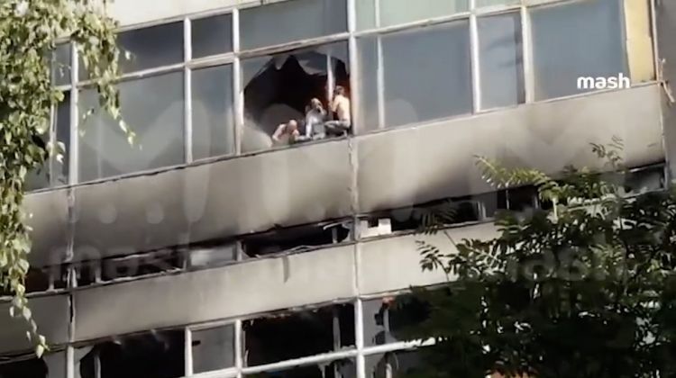 Пожар в подмосковном Фрязино
