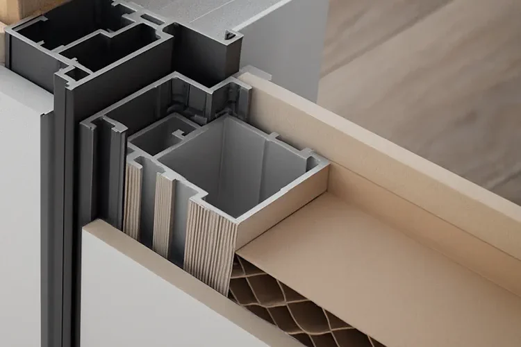 Алюминиевый профиль для межкомнатных дверей и перегородок