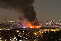 Очевидцы услышали хлопок в районе пешеходного моста от «Крокус Сити Холла»